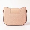 Infinity Textured PU Leather Half Moon Crossbody Bag
