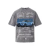 BMW Series - "BMW M4" Oversized Acid Wash T-Shirt for Men