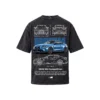 BMW Series - "BMW M4" Oversized Acid Wash T-Shirt for Men