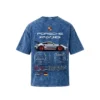 Porsche Series - "911 GT3 RS" Oversized Acid Wash T-Shirt for Men