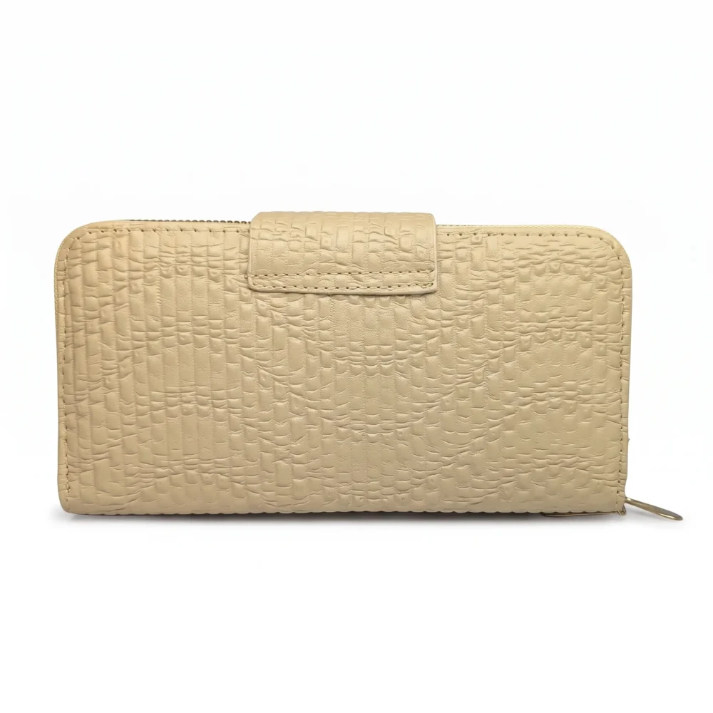 Celeste Dual Zip Textured PU Leather Ladies Wallet
