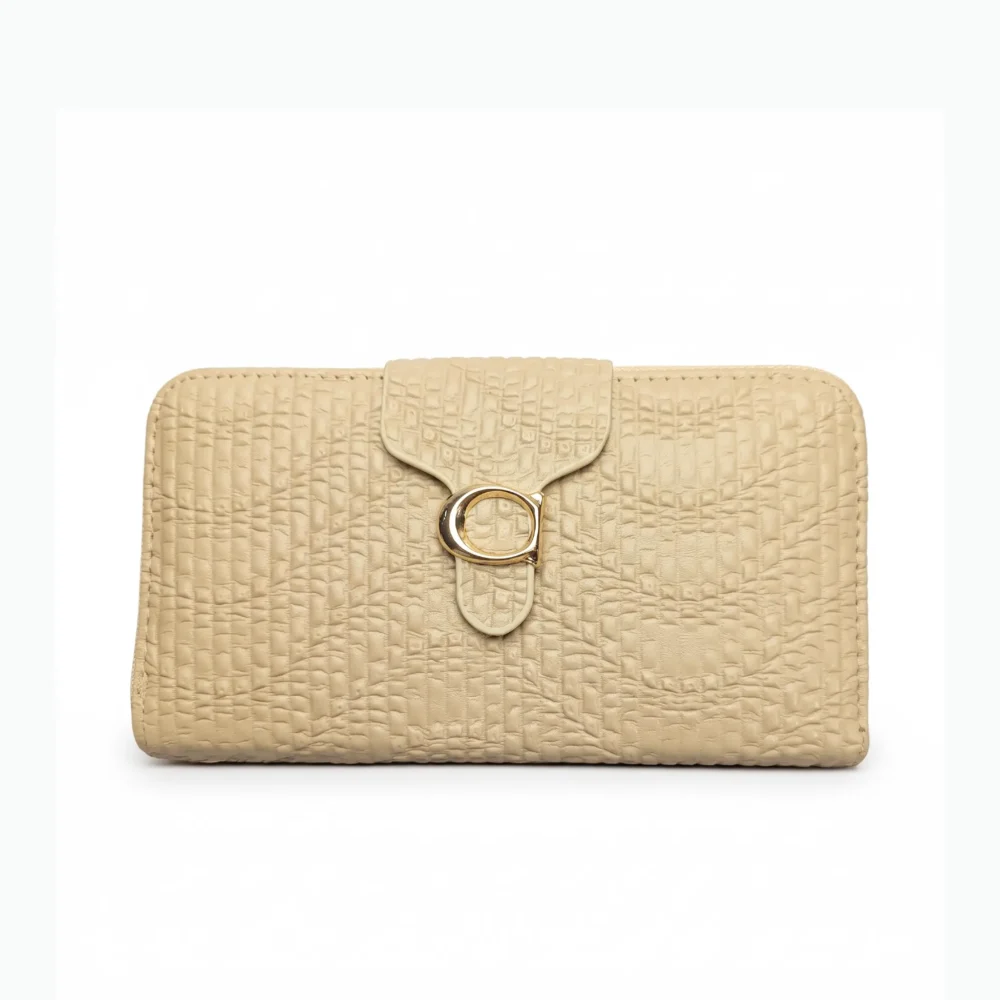 Celeste Dual Zip Textured PU Leather Ladies Wallet