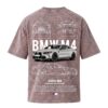 BMW Series - "M4 Coupe" Oversized Acid Wash T-Shirt for Men
