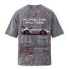 Porsche Series - "911 GT3 RS" Oversized Acid Wash T-Shirt for Men