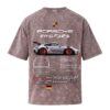 Porsche Series - "911 GT3 RS" Oversized Acid Wash T-Shirt for Men