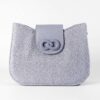 Infinity Textured PU Leather Half Moon Crossbody Bag