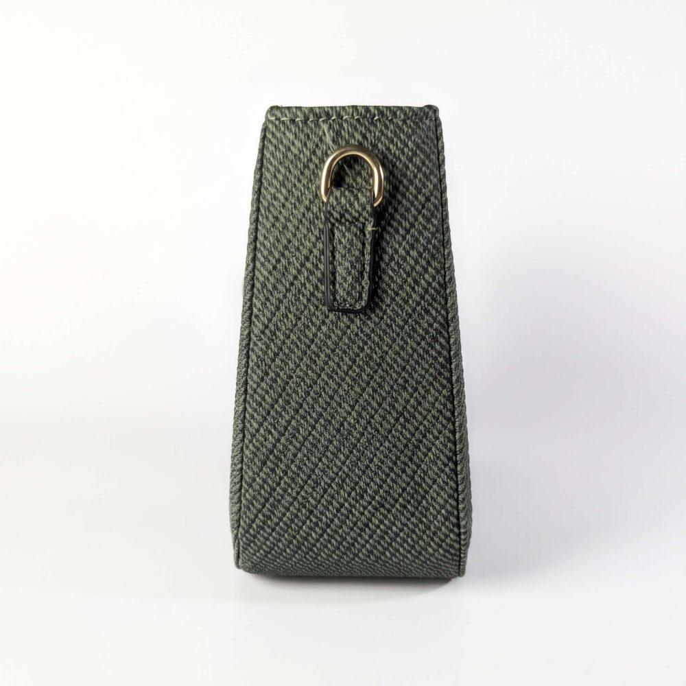 Infinity Textured PU Leather Half Moon Crossbody Bag