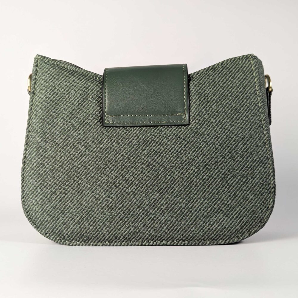 Infinity Textured PU Leather Half Moon Crossbody Bag