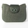 Infinity Textured PU Leather Half Moon Crossbody Bag