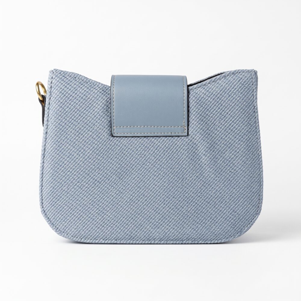 Aurelia Gold-Trim Woven Half Moon Crossbody Bag