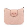 Infinity Textured PU Leather Half Moon Crossbody Bag