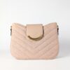 Aurelia Gold-Trim Woven Half Moon Crossbody Bag