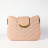 Aurelia Gold-Trim Woven Half Moon Crossbody Bag