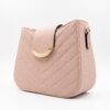 Aurelia Gold-Trim Woven Half Moon Crossbody Bag