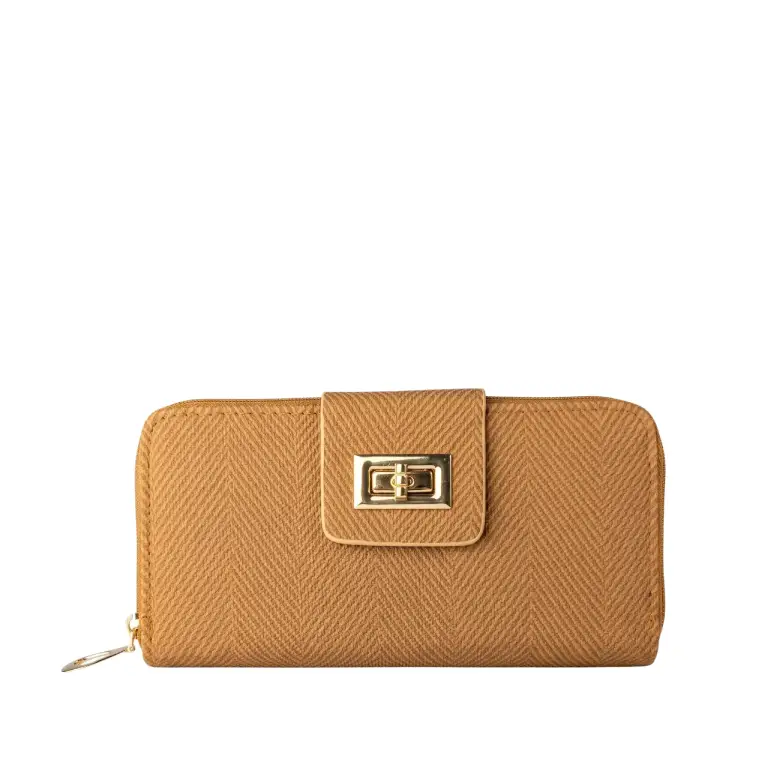 Classic Emblem Premium PU Leather Women's Long Wallet