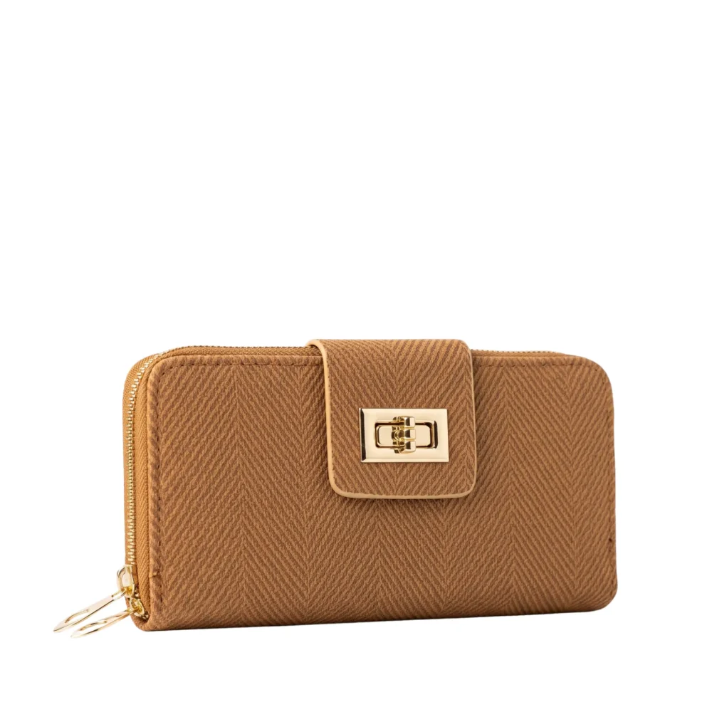 Classic Emblem Premium PU Leather Women's Long Wallet