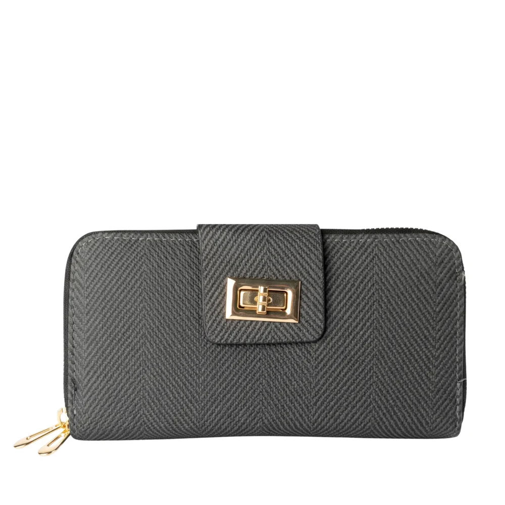 Classic Emblem Premium PU Leather Women's Long Wallet