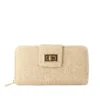 Classic Emblem Premium PU Leather Women's Long Wallet