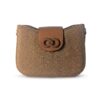 Infinity Textured PU Leather Half Moon Crossbody Bag