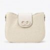 Infinity Textured PU Leather Half Moon Crossbody Bag
