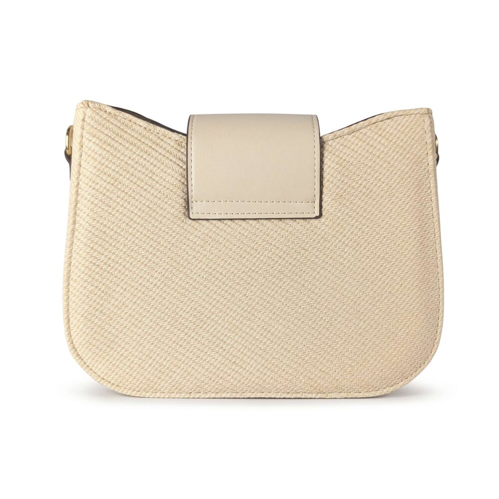 Infinity Textured PU Leather Half Moon Crossbody Bag